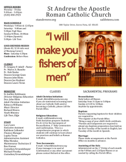 “I will make you fishers of men”