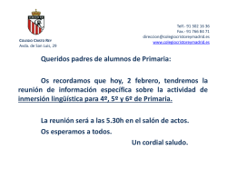 Presentación de PowerPoint - Colegio Cristo Rey Madrid