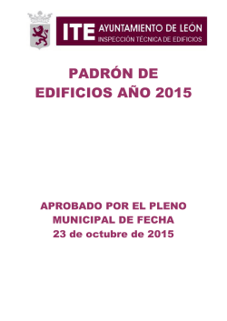 PADRÓN DE EDIFICIOS AÑO 2015