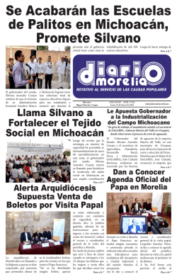 Se Acabarán las Escuelas de Palitos en Michoacán, Promete Silvano