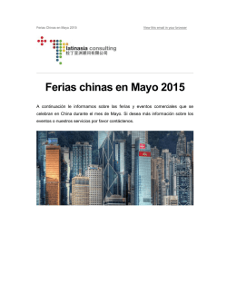 Ferias chinas en Mayo 2015