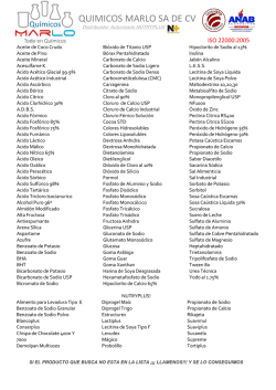 Lista de productos