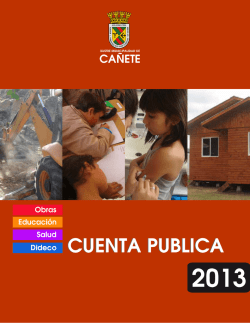 CUENTA PUBLICA - Municipalidad de Cañete