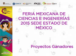 Ganadores de la FMCI 2015 - Consejo Mexiquense de Ciencia y