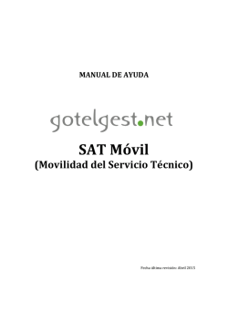 Manual Software SAT Móvil GotelGest.Net