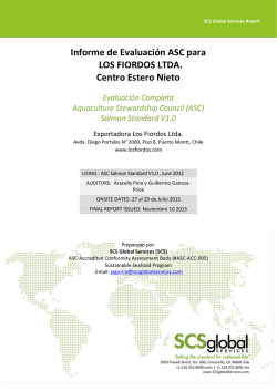 Informe de Evaluación ASC para LOS FIORDOS LTDA. Centro