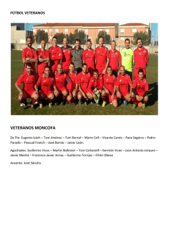 VETERANOS MONCOFA - Liga de Fútbol de Veteranos de Castellón