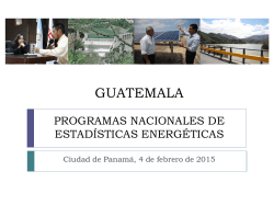 guatemala programa nacional de estadísticas energéticas
