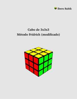 Cubo de 3x3x3 Método Fridrich (modificado)