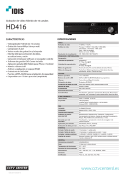 Videograbador híbrido de 16 canales IDIS HD416