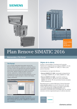 Plan Renove SIMATIC 2016