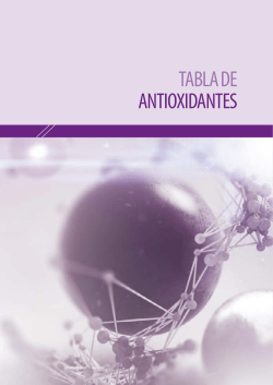 TABLA DE ANTIOXIDANTES