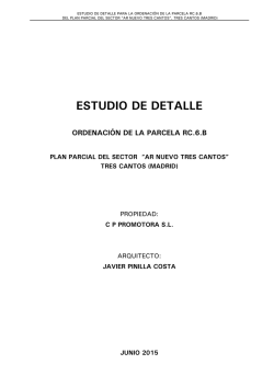 ESTUDIO DE DETALLE - Ayuntamiento de Tres Cantos