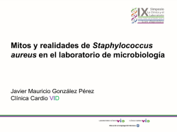 Mitos y realidades de Staphylococcus aureus en el laboratorio de