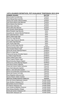 lista usuarios 2015 pdti - Municipalidad de Hualaihué