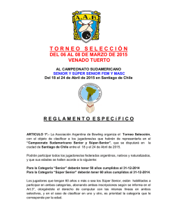 Reglamento Específico - Asociación Argentina de Bowling