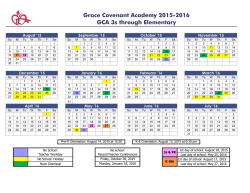Grace Covenant Academy 2015-2016 GCA 3s through Elementary