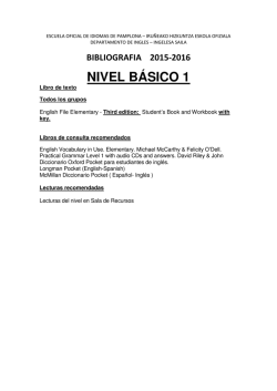 NIVEL BÁSICO 1 - Escuela Oficial de Idiomas