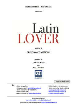 LATIN LOVER un film di Cristina Comencini pressbook
