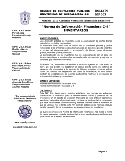 “Norma de Información Financiera C-4” INVENTARIOS