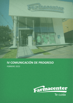 IV COMUNICACIÓN DE PROGRESO