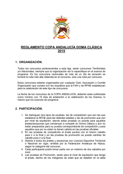 Reglamento Copa Andalucía Doma Clásica 2015