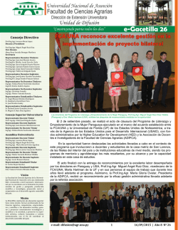 e-Gacetilla 26 - Facultad de Ciencias Agrarias