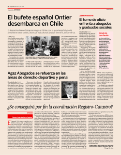 Resumen Prensa (ONTIER desembarca en Chile)