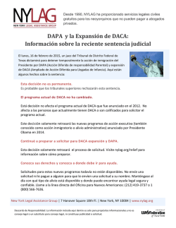 DAPA y la Expansión de DACA - New York Legal Assistance Group