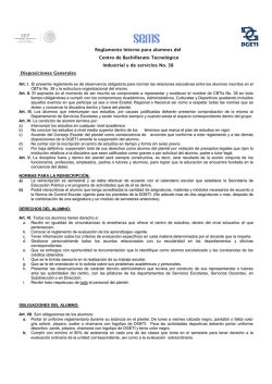 Reglamento de alumnos - CBTIS 38 Josefa Ortíz de Domínguez