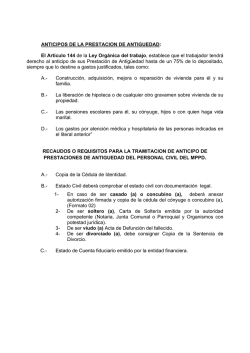 Requisitos y Formato de Adelanto de Prestaciones del Personal Civil.