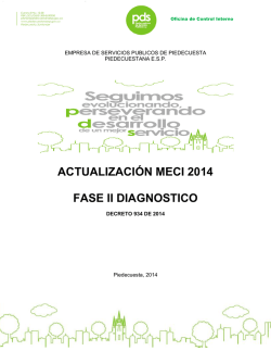 fase ii diagnóstico 2014 - Piedecuestana de Servicios Públicos ESP