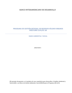 Manual Ambiental y Social 3249/OC-AR