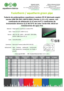 Fusiotherm / aquatherm green pipe