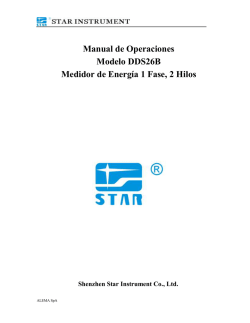 Manual de Operaciones Modelo DDS26B Medidor de