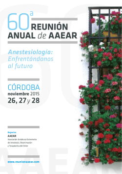 Anestesiología - 60º Reunión Anual de AAEAR