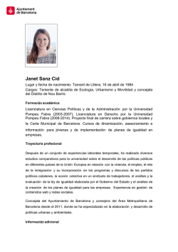 Janet Sanz Cid - Ajuntament de Barcelona