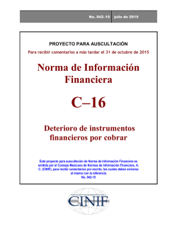 C-16 Deterioro de instrumentos financieros por cobrar