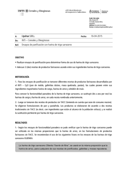 Lipahue S.R.L. 16-04-2015 INTI – Cereales y Oleaginosas