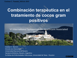 Combinación terapéutica en el tratamiento de cocos gram