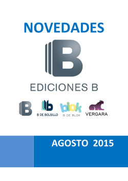 AGOSTO 2015 - Ediciones B