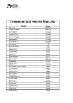 Seleccionados Expo Artesanía Ñuñoa 2015