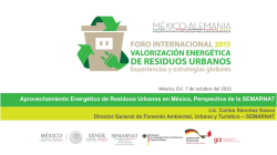 Aprovechamiento Energético de Residuos Urbanos en México