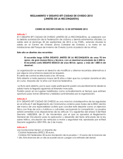 Descargar Reglamento en PDF - Desafío Btt Ciudad de Oviedo