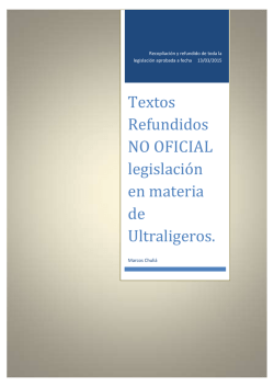Textos Refundidos NO OFICIAL legislación en materia de Ultraligeros.