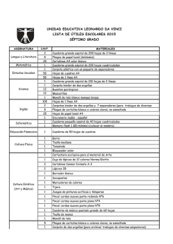 Lista de materiales 7mo .xlsx - Unidad Educativa Leonardo da Vinci
