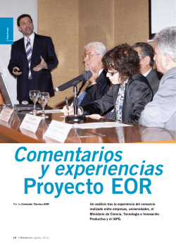 Comentarios y experiencias Proyecto EOR