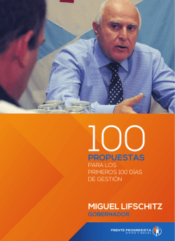 100 Propuestas - Miguel Lifschitz