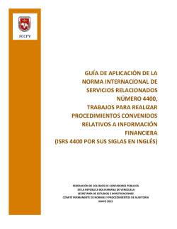 ISRS 4400 - Federación de Colegios de Contadores Públicos de