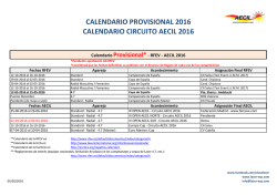 2015-01-16 RFEV - AECIL Calendario provisional 2016